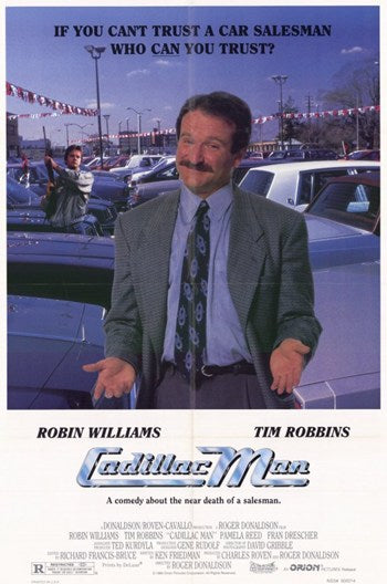 Cadillac Man Movie Poster Print showcasing vibrant colors and cinematic imagery.