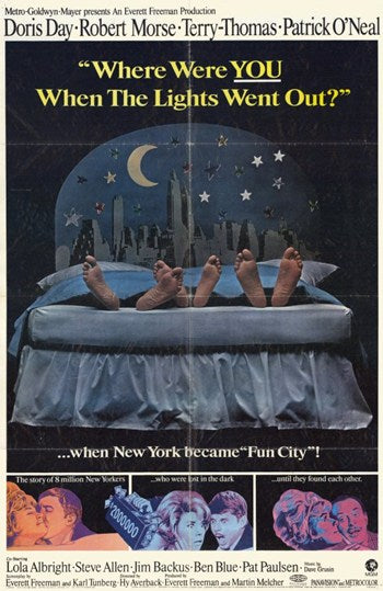 'Where Were You When the Lights Went Out' Movie Poster featuring classic cinema artwork.