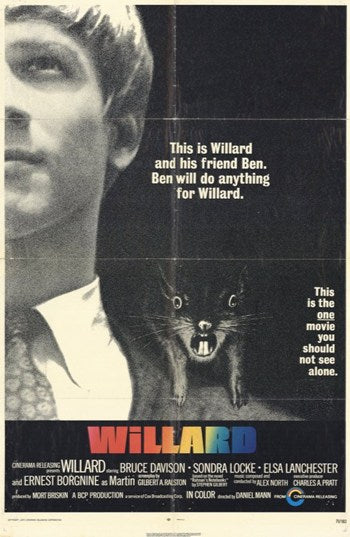 Willard Movie Poster Print showcasing horror film art.
