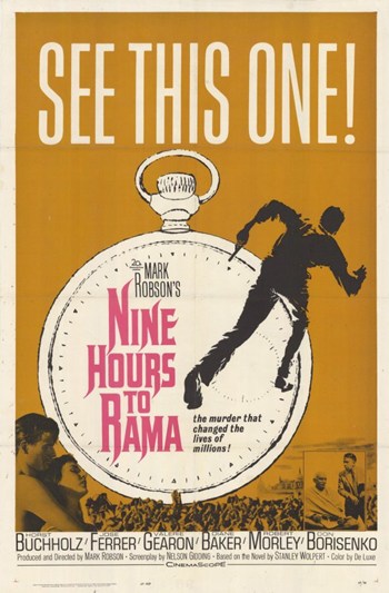Nine Hours to Rama Movie Poster Print featuring vivid colors and details.