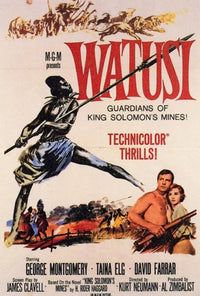 Watusi Movie Poster Print featuring vibrant colors and cinematic design