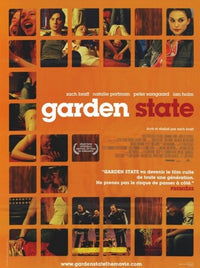 Garden State Movie Poster showcasing themes of introspection and discovery.