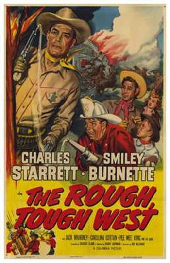 Rough Tough West Movie Poster Print showcasing classic Western theme.