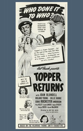 Topper Returns Movie Poster Print showcasing vibrant colors and classic charm.