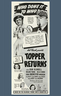 Topper Returns Movie Poster Print showcasing vibrant colors and classic charm.