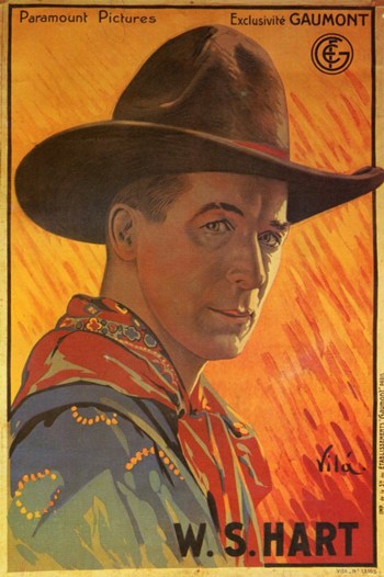 William S. Hart Movie Poster showcasing classic Western film style.