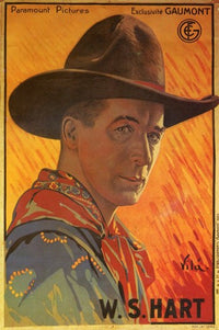William S. Hart Movie Poster showcasing classic Western film style.