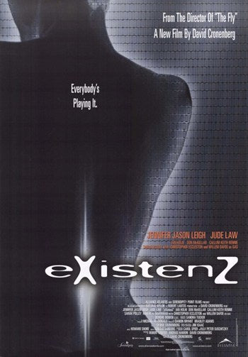 Existenz Movie Poster Print featuring surreal cinematic imagery.