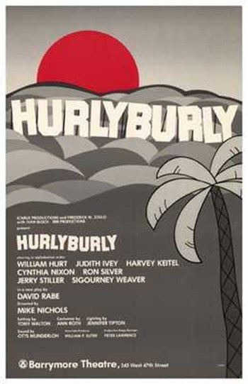 Hurlyburly Broadway Play Movie Poster - vibrant design capturing the essence of the play.