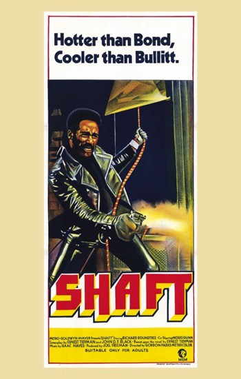 Shaft Movie Poster Print showcasing iconic film visuals.