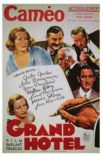 Grand Hotel Movie Poster Print showcasing classic film elegance.