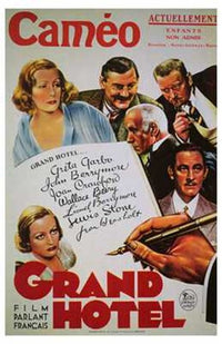 Grand Hotel Movie Poster Print showcasing classic film elegance.