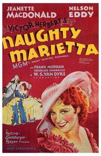 Naughty Marietta Movie Poster Print featuring vibrant artwork.