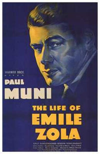 The Life of Emile Zola Movie Poster Print showcasing cinematic history.