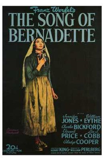The Song of Bernadette Movie Poster Print showcasing classic cinema art.