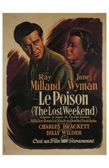 Lost Weekend Movie Poster Print showcasing classic film art.
