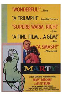 Marty Movie Poster Print showcasing classic cinema art.
