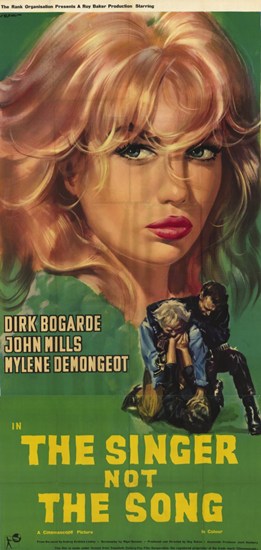 The Singer Not the Song Movie Poster featuring classic film aesthetic.