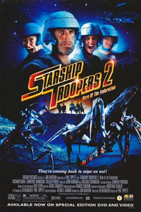 Starship Troopers 2 Movie Poster Print showcasing iconic sci-fi imagery.