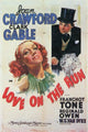 Love on the Run movie poster print showcasing romance and adventure.