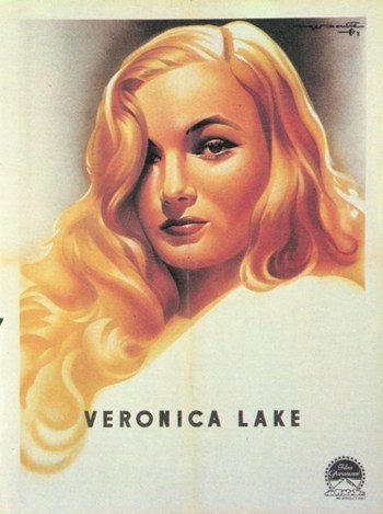Veronica Lake Classic Movie Poster Print showcasing vintage Hollywood glamour.