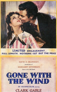 Gone With The Wind Movie Poster Print showcasing classic cinema
