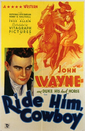 Ride Him Cowboy Movie Poster Print showcasing classic Western film style.