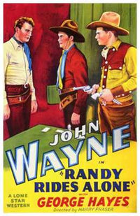 Randy Rides Alone Movie Poster showcasing classic cinema art.