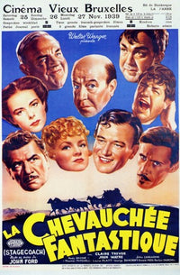Stagecoach Movie Poster Print showcasing classic western film art.