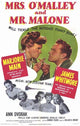 Mrs. O'Malley and Mr. Malone Movie Poster Print displayed on wall