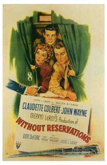 Without Reservations Movie Poster Print featuring classic film design.