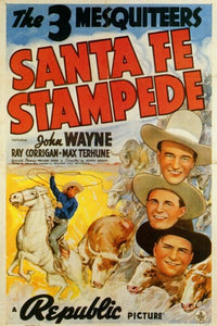 Santa Fe Stampede Movie Poster Print showcasing classic film art.