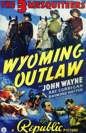 Wyoming Outlaw Movie Poster Print showcasing classic Western film art.