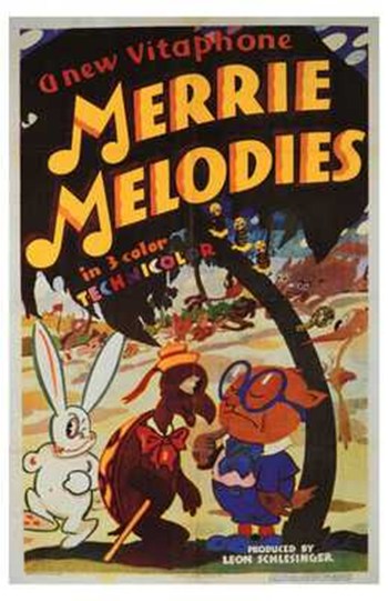 Merrie Melodies Movie Poster Print showcasing classic animation characters.