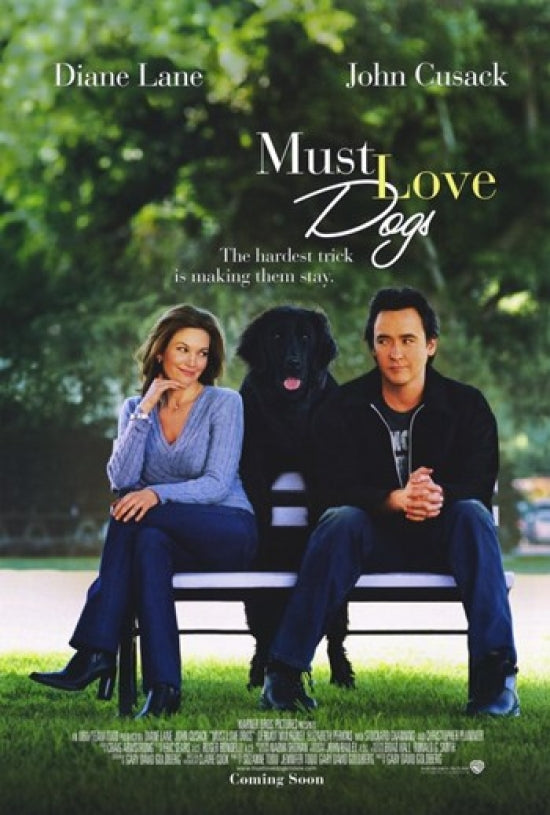 Must Love Dogs Movie Poster Print featuring a joyful dog theme.