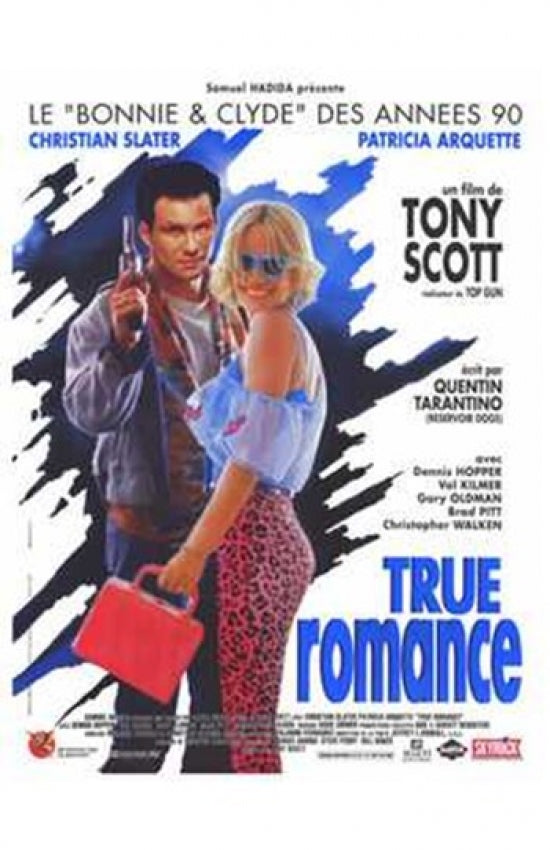 True Romance Movie Poster Print featuring vibrant colors and iconic design.