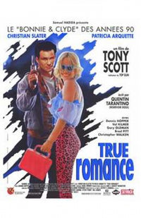 True Romance Movie Poster Print featuring vibrant colors and iconic design.