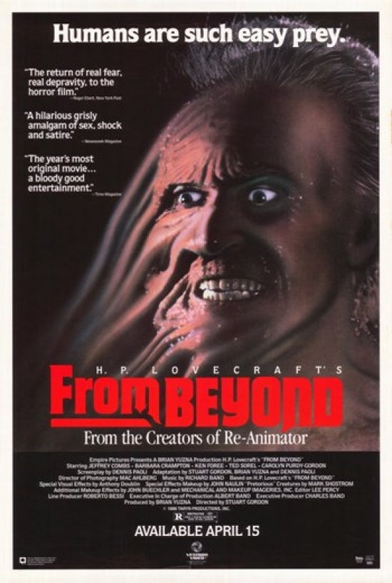 From Beyond Movie Poster Print featuring horror sci-fi design.