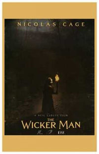 The Wicker Man movie poster print showcasing eerie horror themes.