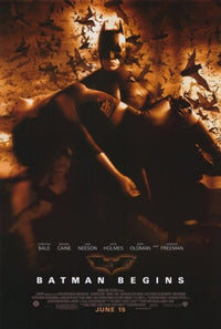 Batman Begins Movie Poster featuring the iconic Dark Knight.