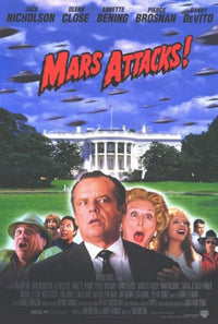 Mars Attacks movie poster print featuring iconic imagery from the film.