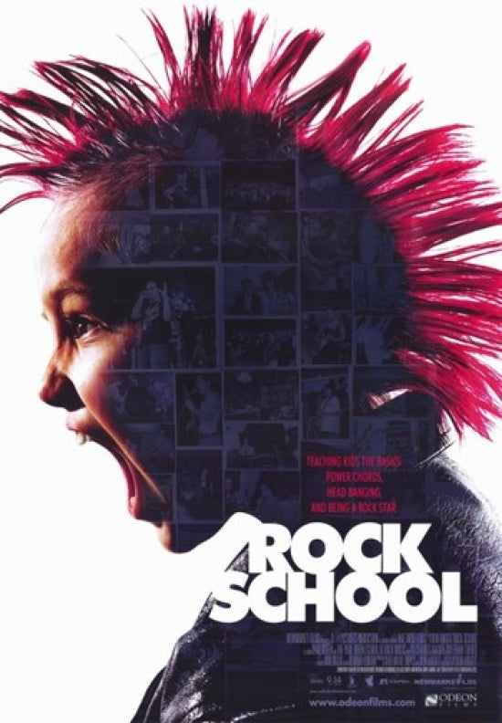 Rock School Movie Poster Print showcasing vibrant rock music theme.