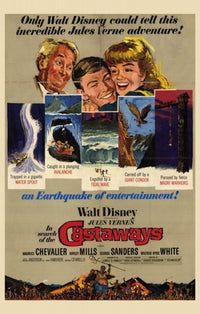 In Search of the Castaways Movie Poster Print featuring vibrant colors and classic film design.