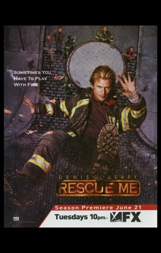 Rescue Me TV series movie poster featuring iconic imagery.