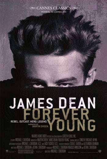 James Dean Forever Young Movie Poster Print featuring classic cinema icon.