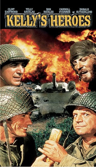 Kelly's Heroes movie poster print featuring iconic scene from the film.