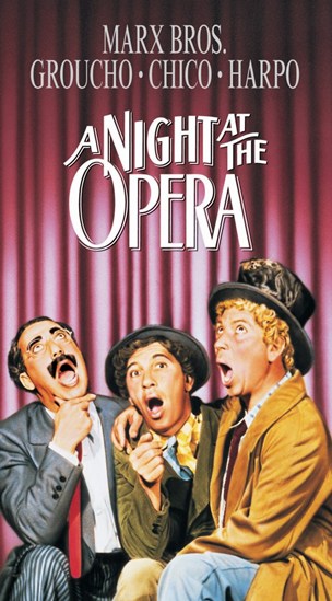 A Night At The Opera Movie Poster Print featuring classic film imagery.