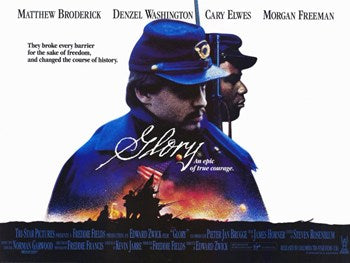 Glory Movie Poster Print 11x17 showcasing iconic scenes from the film.