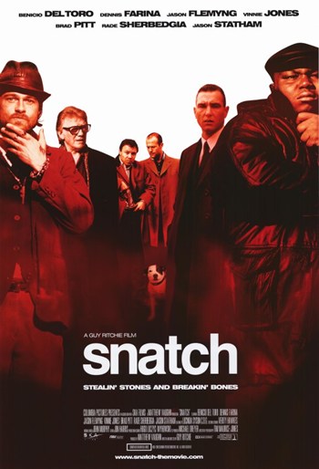Snatch Movie Poster Print featuring iconic characters and vibrant colors