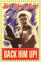 Back Him Up Movie Poster Print with vibrant imagery.